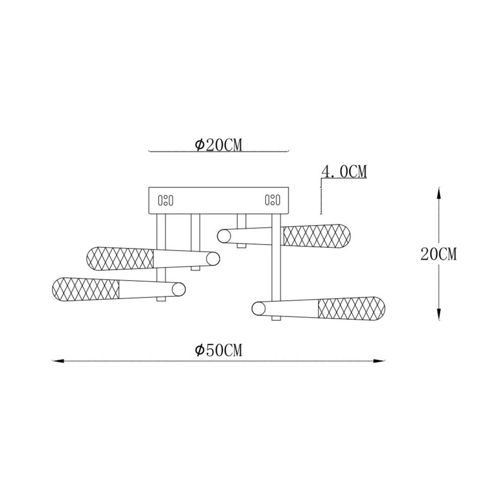 ไฟถาด LED CARINI H6213/30W 30 วัตต์ DAYLIGHT/COOL WHITE/WARM WHITE สีทอง/ใส 4 หัว