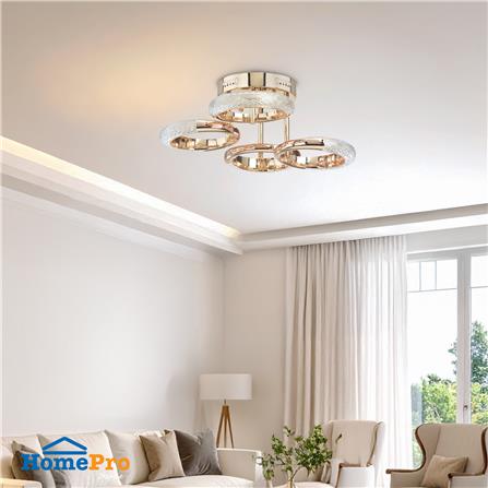 ไฟถาด LED CARINI H6213/30W 30 วัตต์ DAYLIGHT/COOL WHITE/WARM WHITE สีทอง/ใส 4 หัว_3