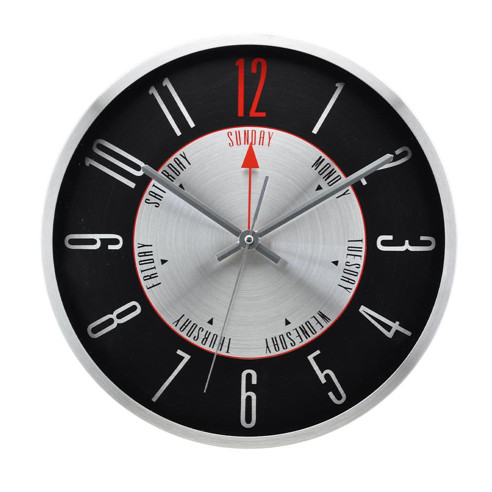 นาฬิกาแขวน SNAZZ EG7765KW 14 นิ้ว สีเงิน_1