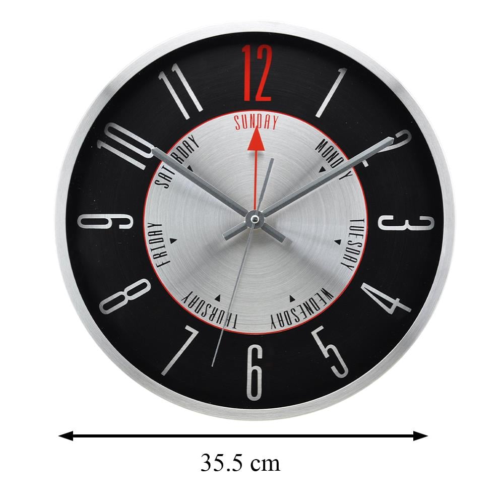 นาฬิกาแขวน SNAZZ EG7765KW 14 นิ้ว สีเงิน