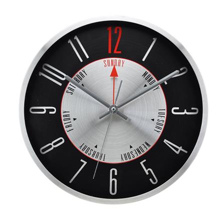 นาฬิกาแขวน SNAZZ EG7765KW 14 นิ้ว สีเงิน_0