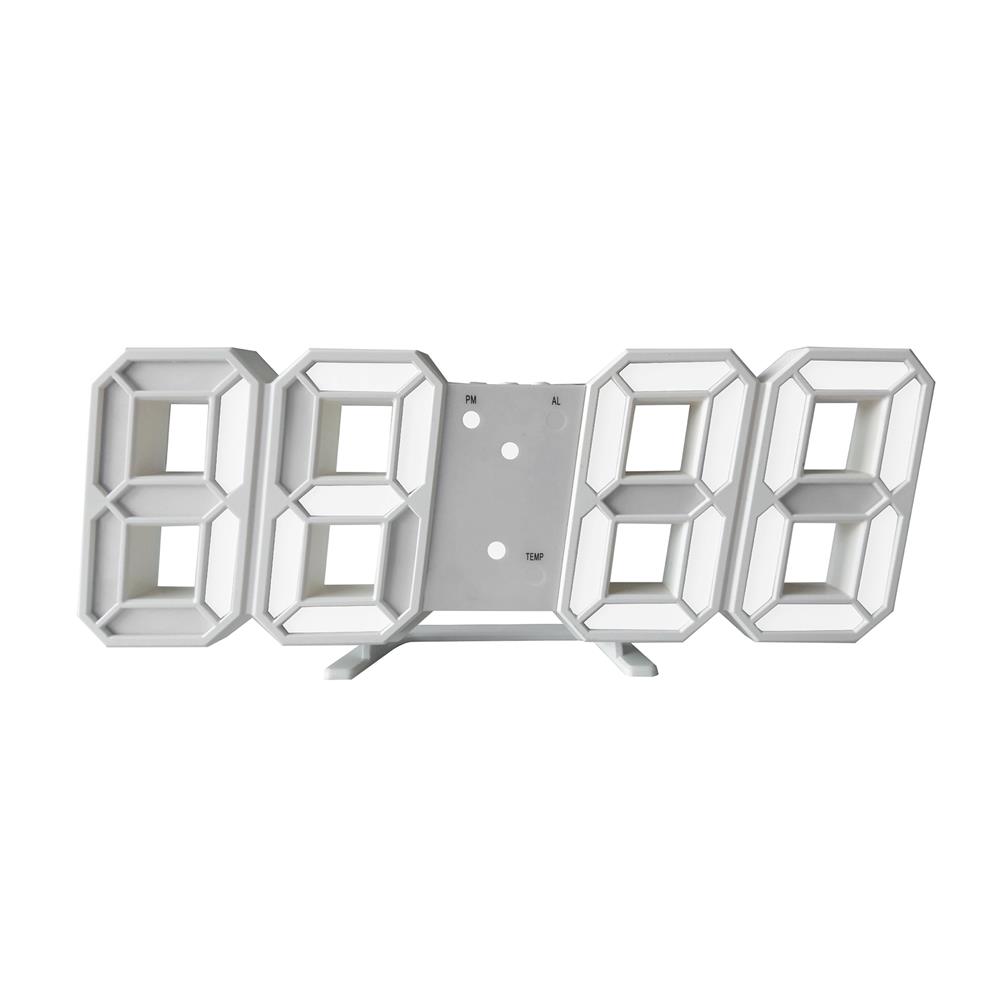นาฬิกาดิจิทัล LED SNAZZ EE1008 9.4x3.6 นิ้ว สีขาว