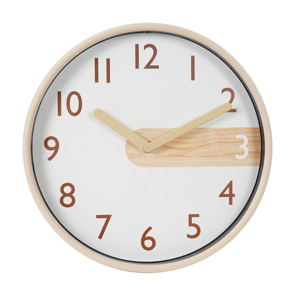 นาฬิกาแขวน SNAZZ EG6911D 12 นิ้ว สีเบจ