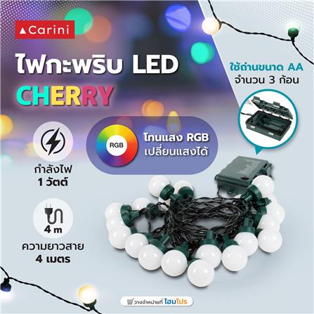 ไฟกะพริบ LED CARINI CHERRY 1 วัตต์ 4 เมตร RGB_7