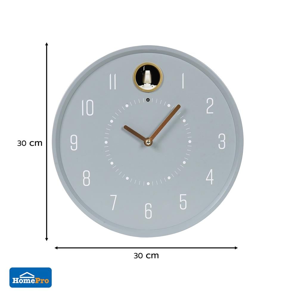 นาฬิกาแขวน SNAZZ EG1002BIRD 12 นิ้ว สีเทา