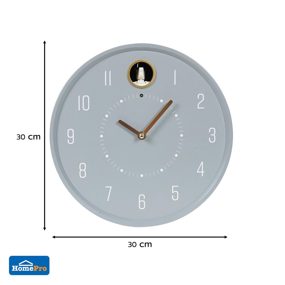 นาฬิกาแขวน SNAZZ EG1002BIRD 12 นิ้ว สีเทา