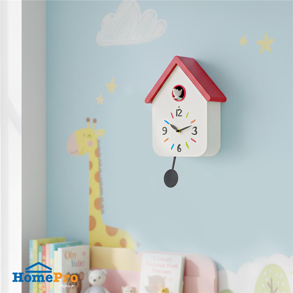 นาฬิกาแขวน SNAZZ EG1001BIRD 8.6x14 นิ้ว สีขาว