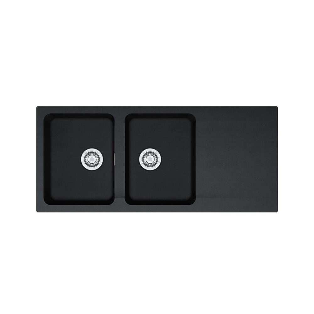 ซิงค์ฝัง 2 หลุม 1 ที่พัก FRANKE OID 621 BLACK สีดำ