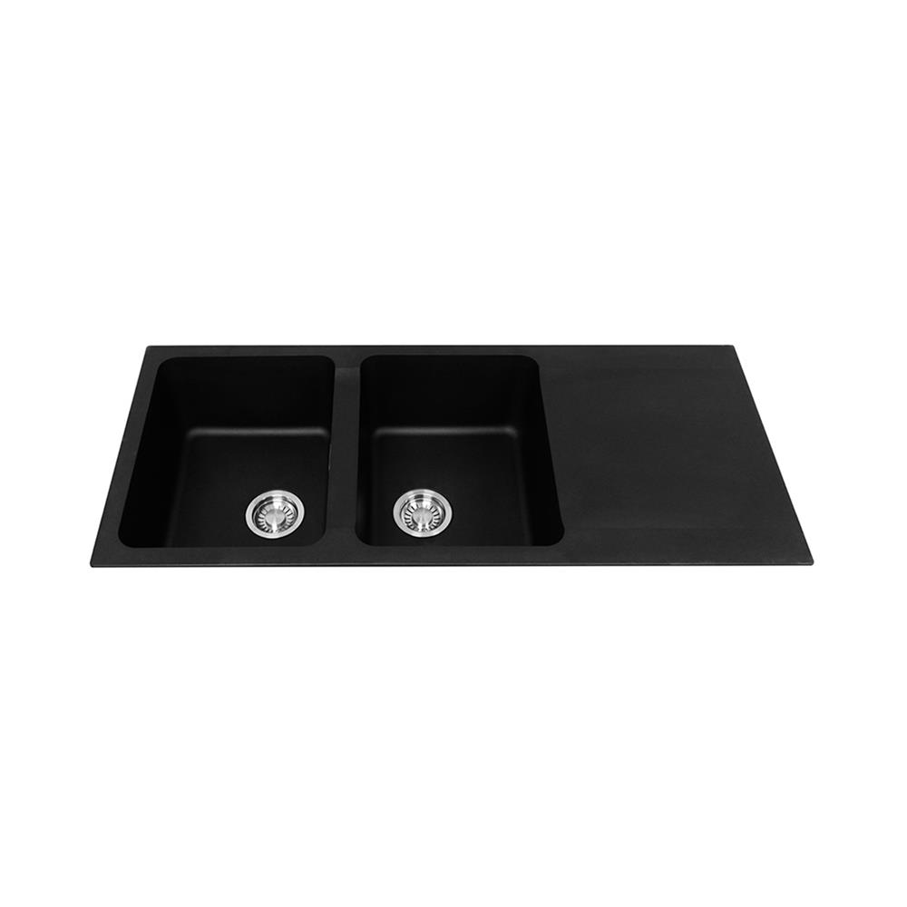 ซิงค์ฝัง 2 หลุม 1 ที่พัก FRANKE OID 621 BLACK สีดำ