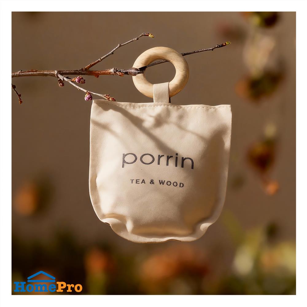 ถุงหอมปรับอากาศ PORRIN MINIMAL TEA & WOOD 30 กรัม สีเบจ