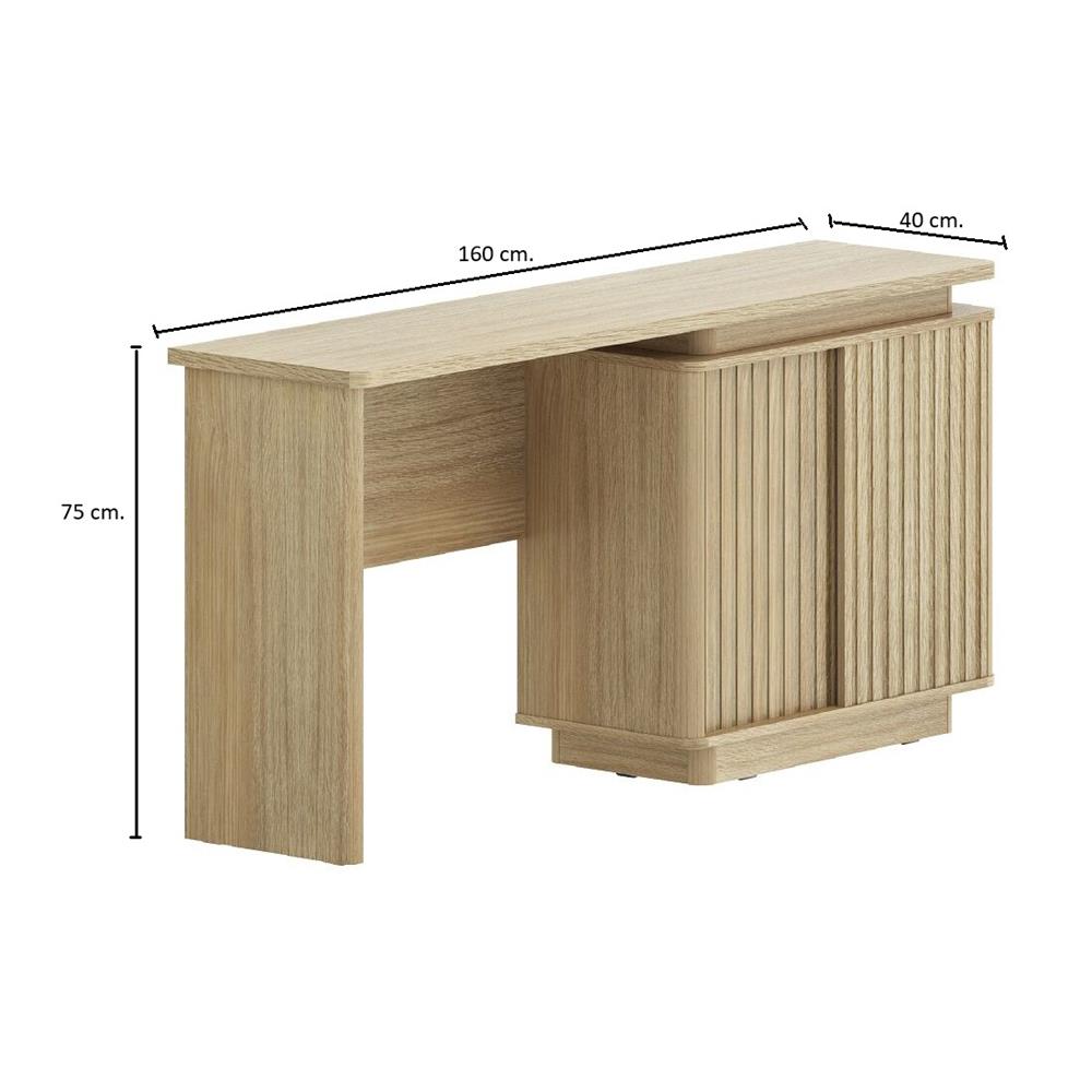 โต๊ะเครื่องแป้ง (ที่นั่งซ้าย) SB FURNITURE VALLEY 19238543 160 ซม. สีไม้อ่อน