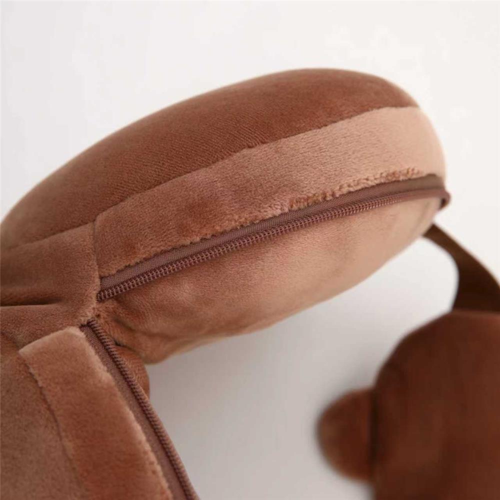 หมอนรองคอผ้าปิดตา SNAZZ LITTLE-B 6x6 นิ้ว สีน้ำตาล