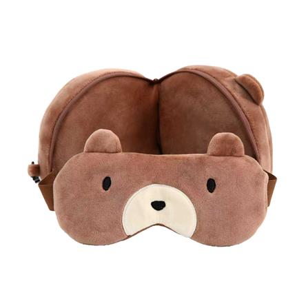 หมอนรองคอผ้าปิดตา SNAZZ LITTLE-B 6x6 นิ้ว สีน้ำตาล_0