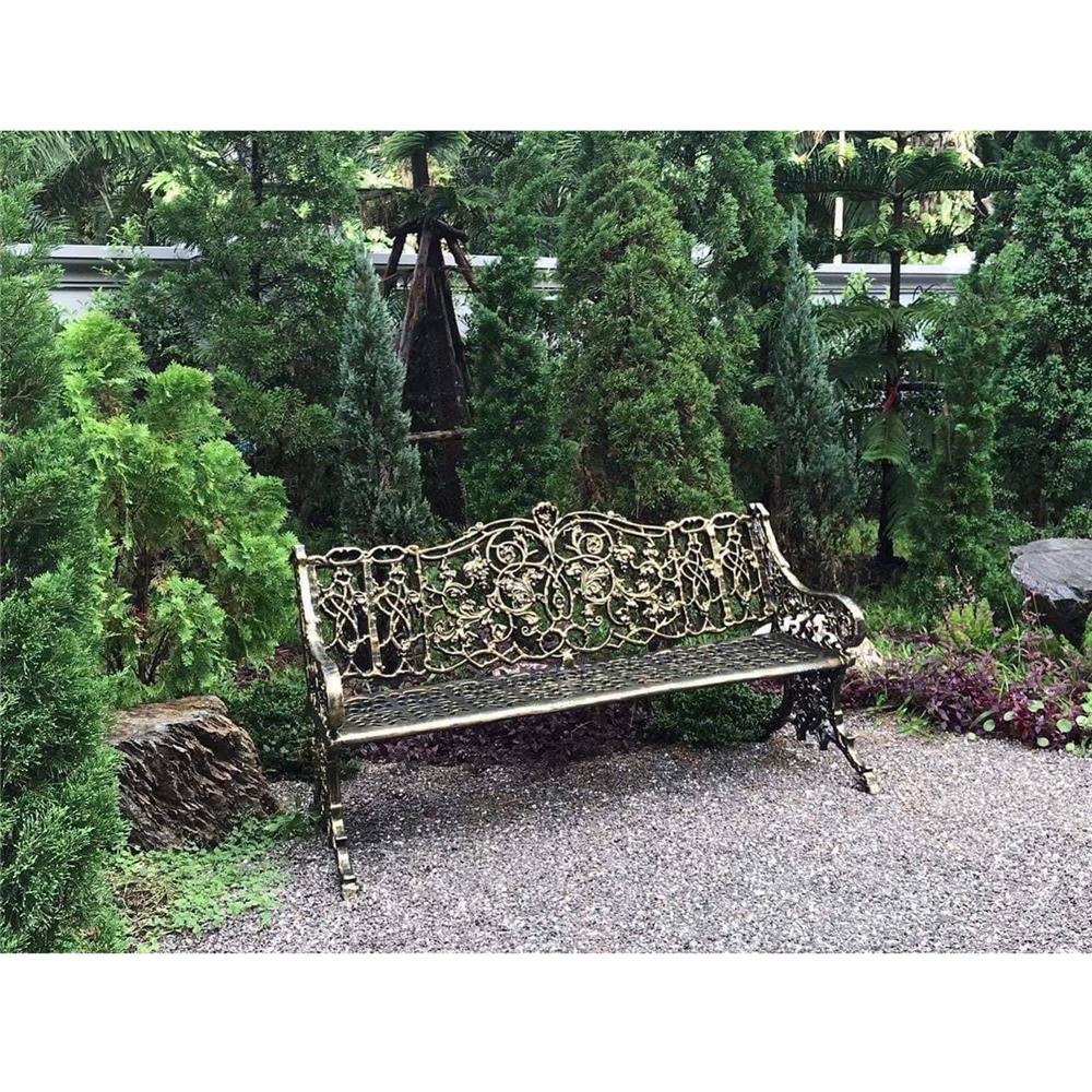 ม้านั่งสนาม AUNCHISAALLOY 1BD สีทองรมดำ