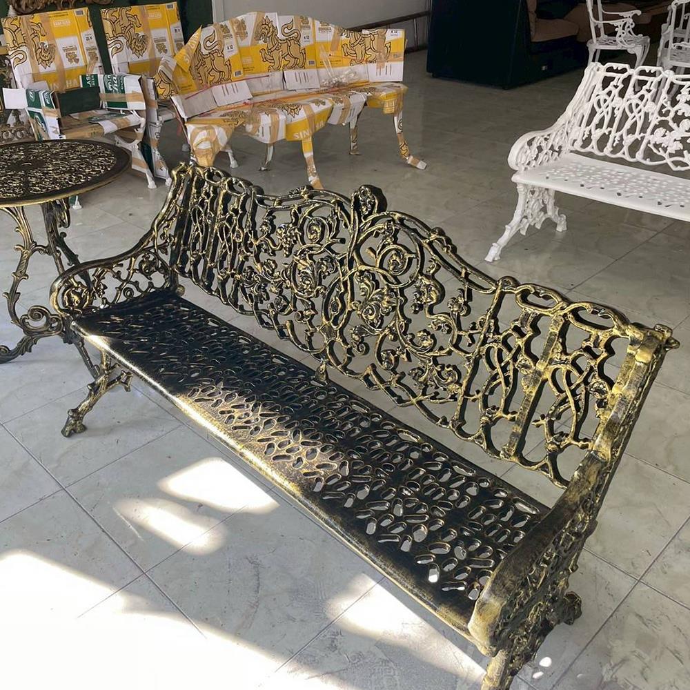 ม้านั่งสนาม AUNCHISAALLOY 1BD สีทองรมดำ