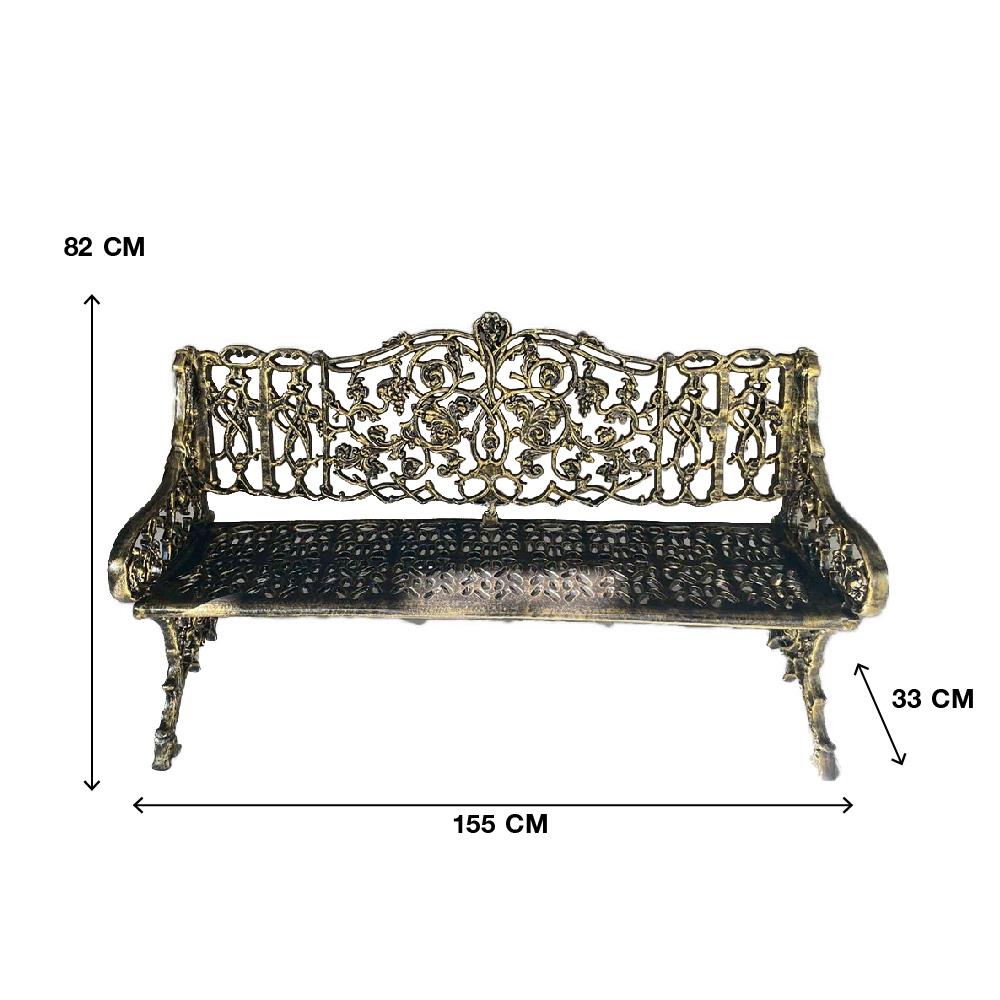 ม้านั่งสนาม AUNCHISAALLOY 1BD สีทองรมดำ