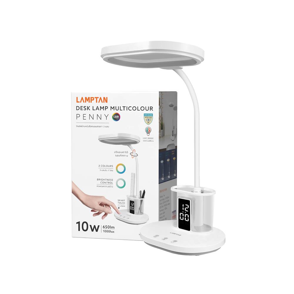 ไฟอ่านหนังสือ LED LAMPTAN PENNY 10 วัตต์ DAYLIGHT/COOL WHITE/WARM WHITE สีขาว