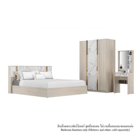 ชุดห้องนอน 6 ฟุต KONCEPT ARTHUR 59063952 สีโซลิดโอ๊ค_0