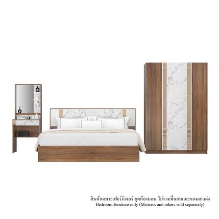 ชุดห้องนอน 6 ฟุต KONCEPT ARTHUR 59063953 สีโอ๊คเข้ม_1