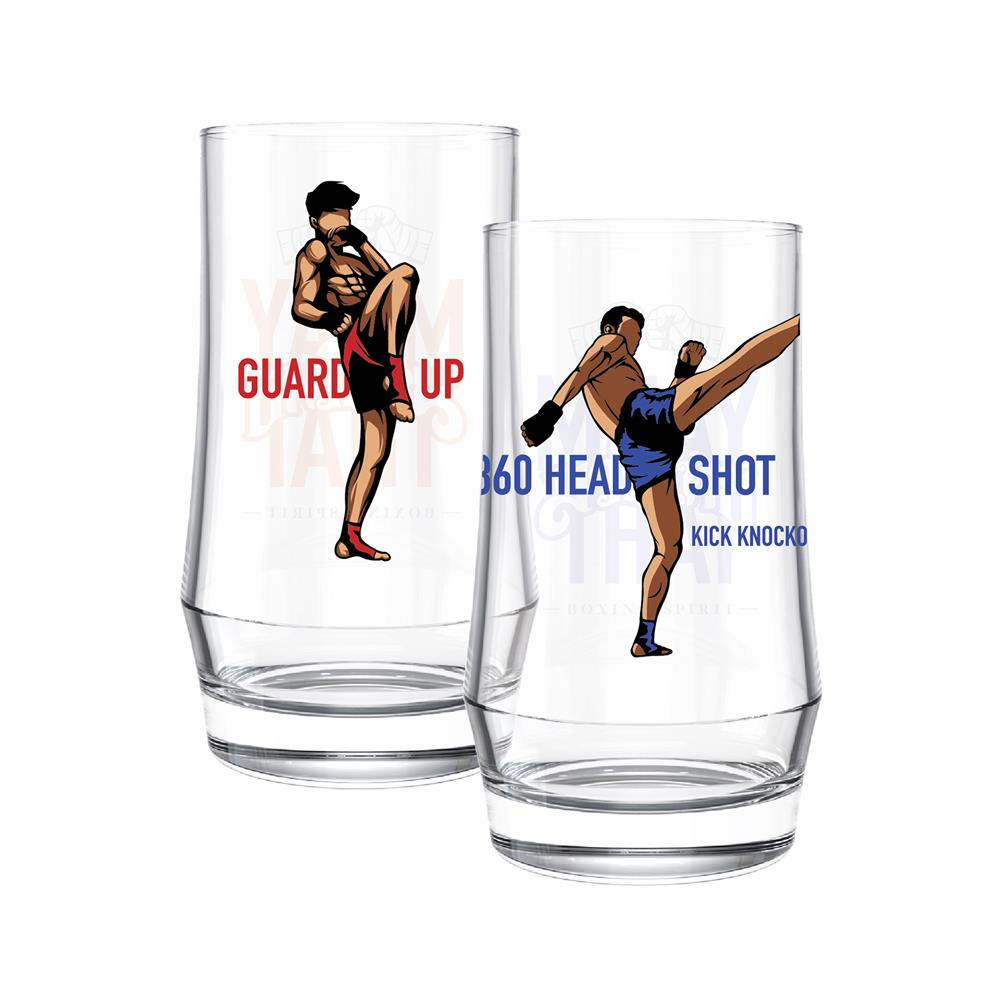 แก้วน้ำ 410 มล. OCEAN GLASS SOFT POWER MUAY THAI (แพ็ก 2 ใบ)