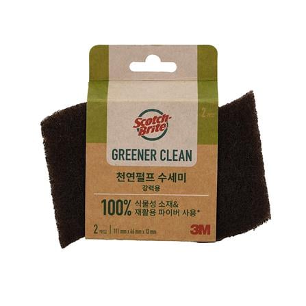 ฟองน้ำเซลลูโลสพร้อมแผ่นใยขัด SCOTCH-BRITE GREENER CLEAN สำหรับงานขัดทั่วไป (แพ็ก 2 ชิ้น)_0