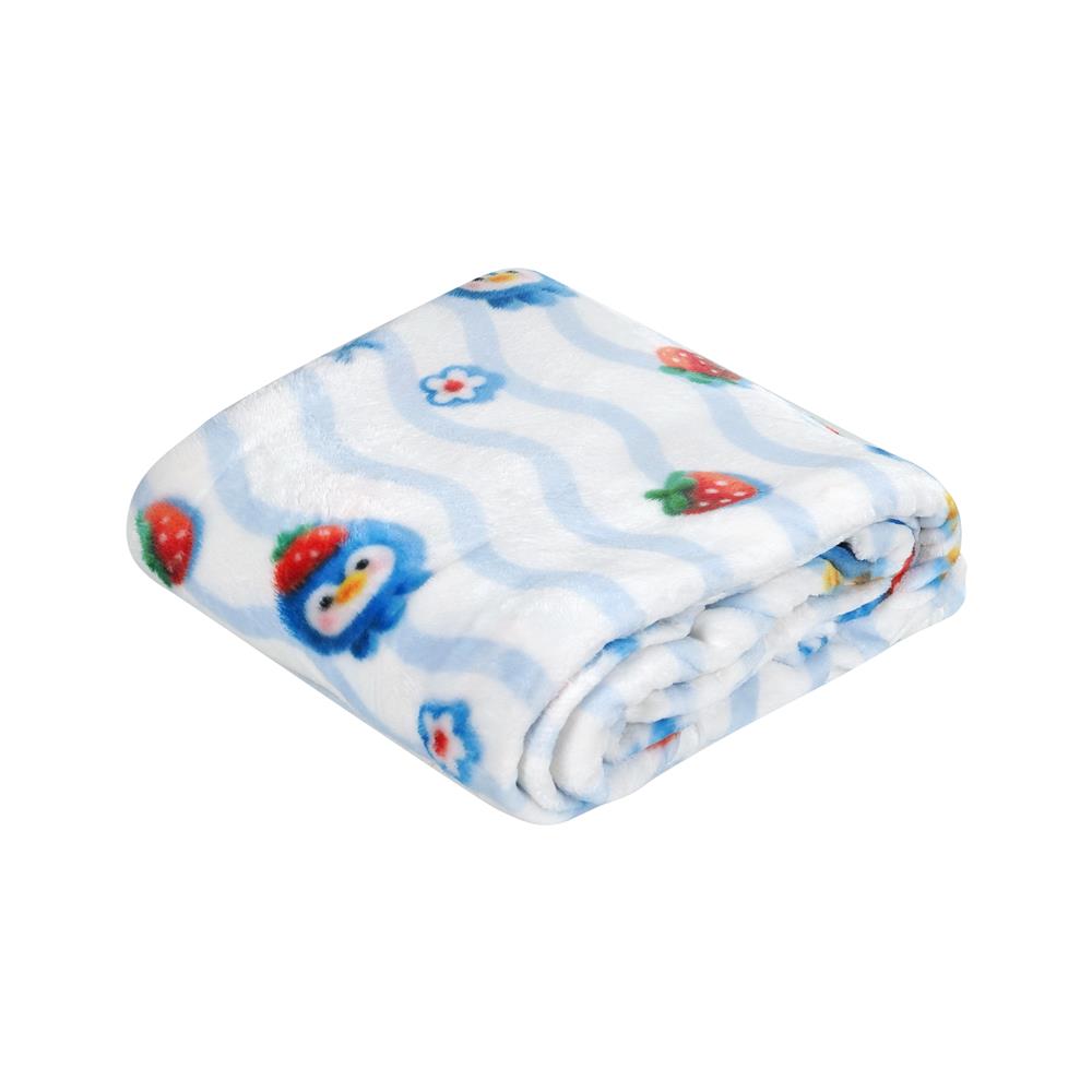 ผ้าห่ม HOME LIVING STYLE WIGGLE 50x60 นิ้ว สี WHITE-BLUE