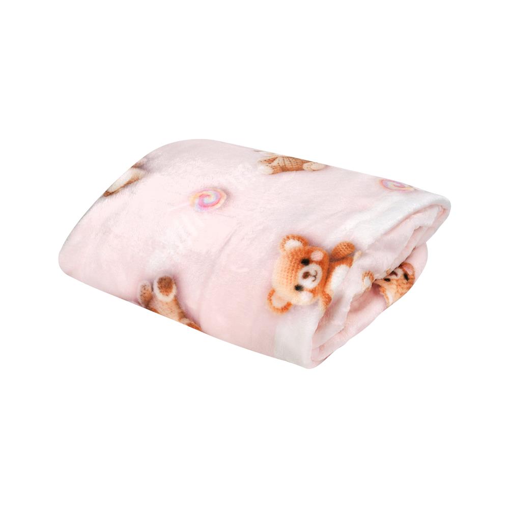 ผ้าห่ม HOME LIVING STYLE TEDDY 50x60 นิ้ว สี PINK