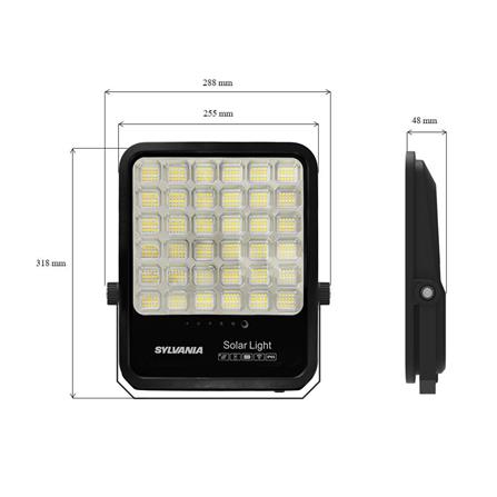 สปอตไลท์ SOLAR SYLVANIA VISION 350 วัตต์ DAYLIGHT/COOL WHITE/WARMWHITE สีดำ_8