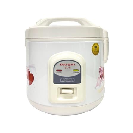 หม้อหุงข้าวอุ่นทิพย์ DAICHI MRC-112 1 ลิตร ลายหัวใจ สีขาว_0