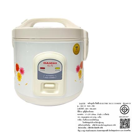 หม้อหุงข้าวอุ่นทิพย์ DAICHI MRC-112/FW ลายดอกไม้ สีขาว_4