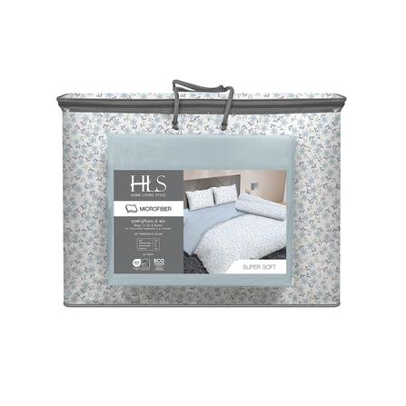 ชุดผ้าปูที่นอน 6 ฟุต (ชุด 6 ชิ้น) HOME LIVING STYLE TEENY สี BLUE_4