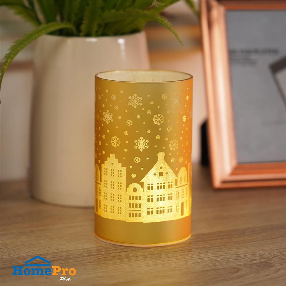 กล่องไฟตกแต่ง SNAZZ กระบอกแก้ว สีทอง