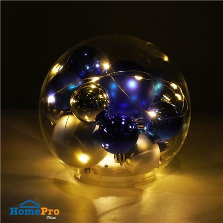 กล่องไฟตกแต่ง SNAZZ  โหลแก้ว-บอล สีน้ำเงิน-เงิน_3