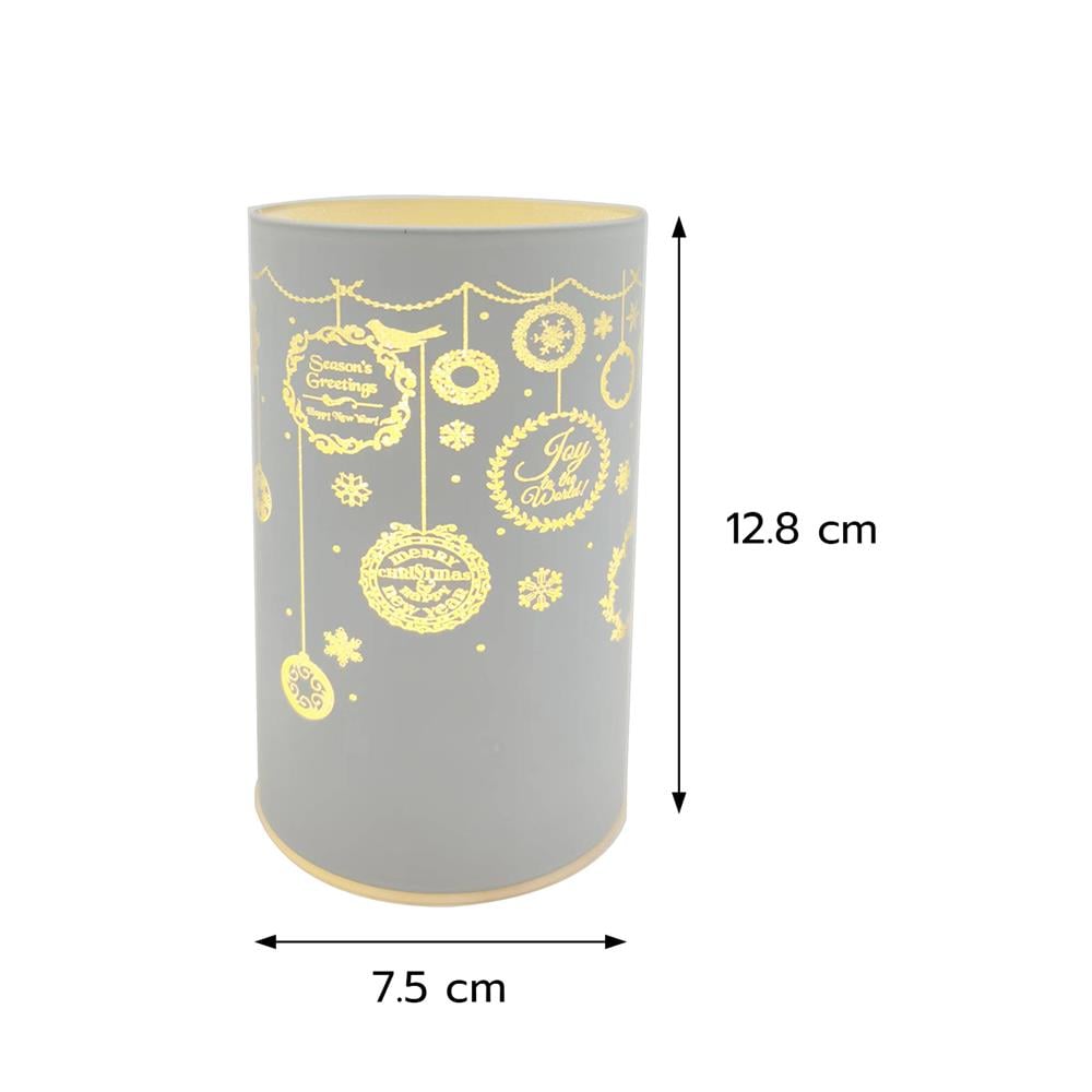 กล่องไฟตกแต่ง SNAZZ กระบอกแก้ว สีขาว