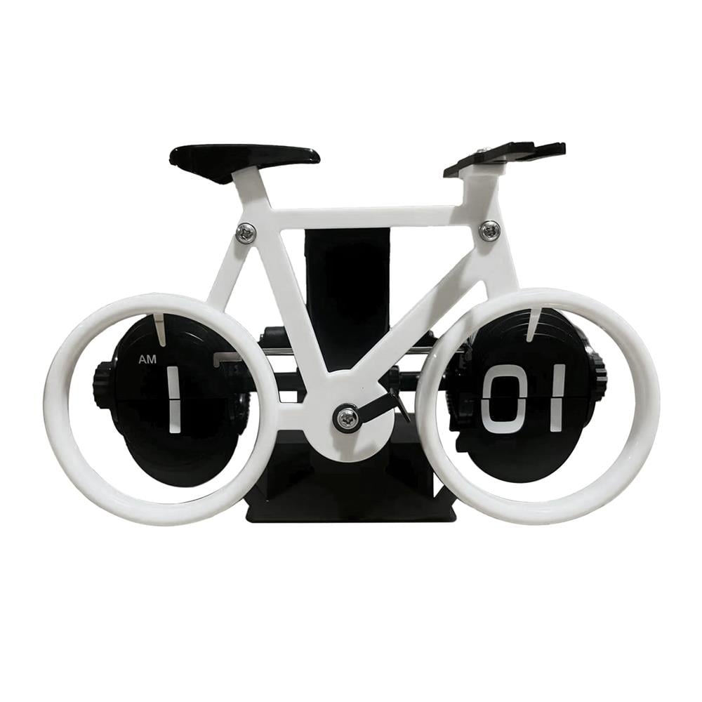 นาฬิกาตั้งโต๊ะ SNAZZ MC3 BICYCLE 8.2x4.9 นิ้ว สีขาว