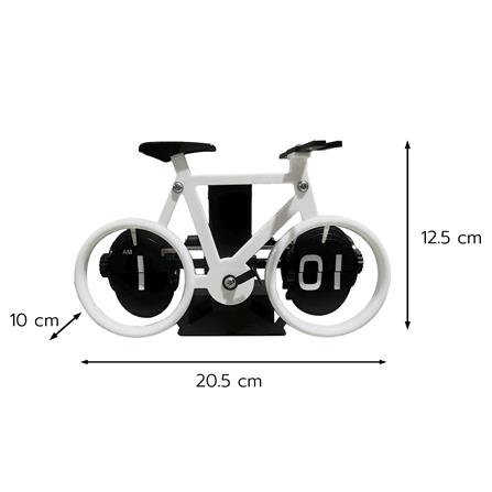 นาฬิกาตั้งโต๊ะ SNAZZ MC3 BICYCLE 8.2x4.9 นิ้ว สีขาว_5