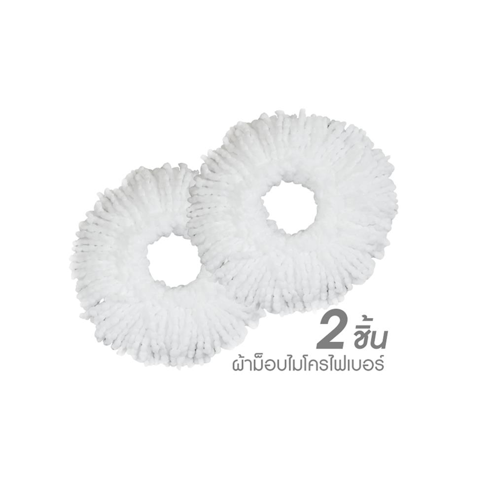 ชุดถังปั่นสเตนเลสพลาสติกพร้อมไม้ม็อบ ACCO สีเทา/ฟ้า