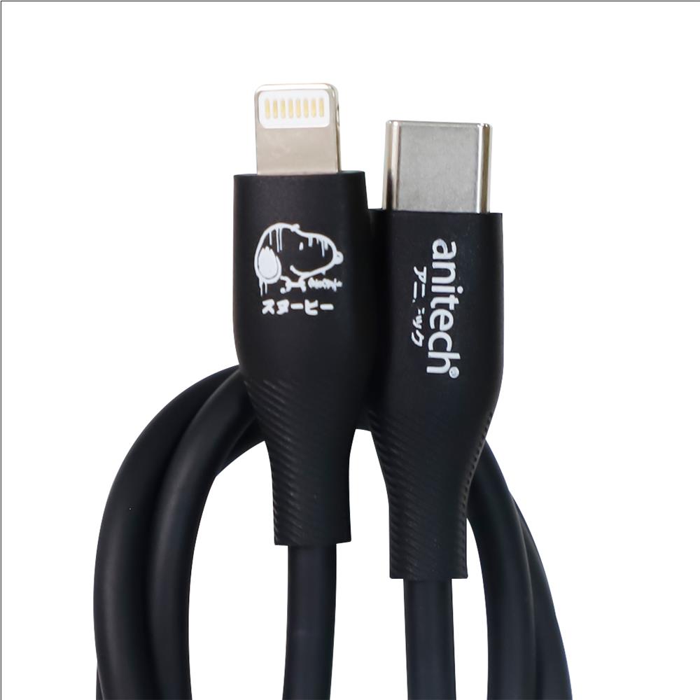 สายชาร์จ TYPE-C to LIGHTING ANITECH SNPL001 สีดำ