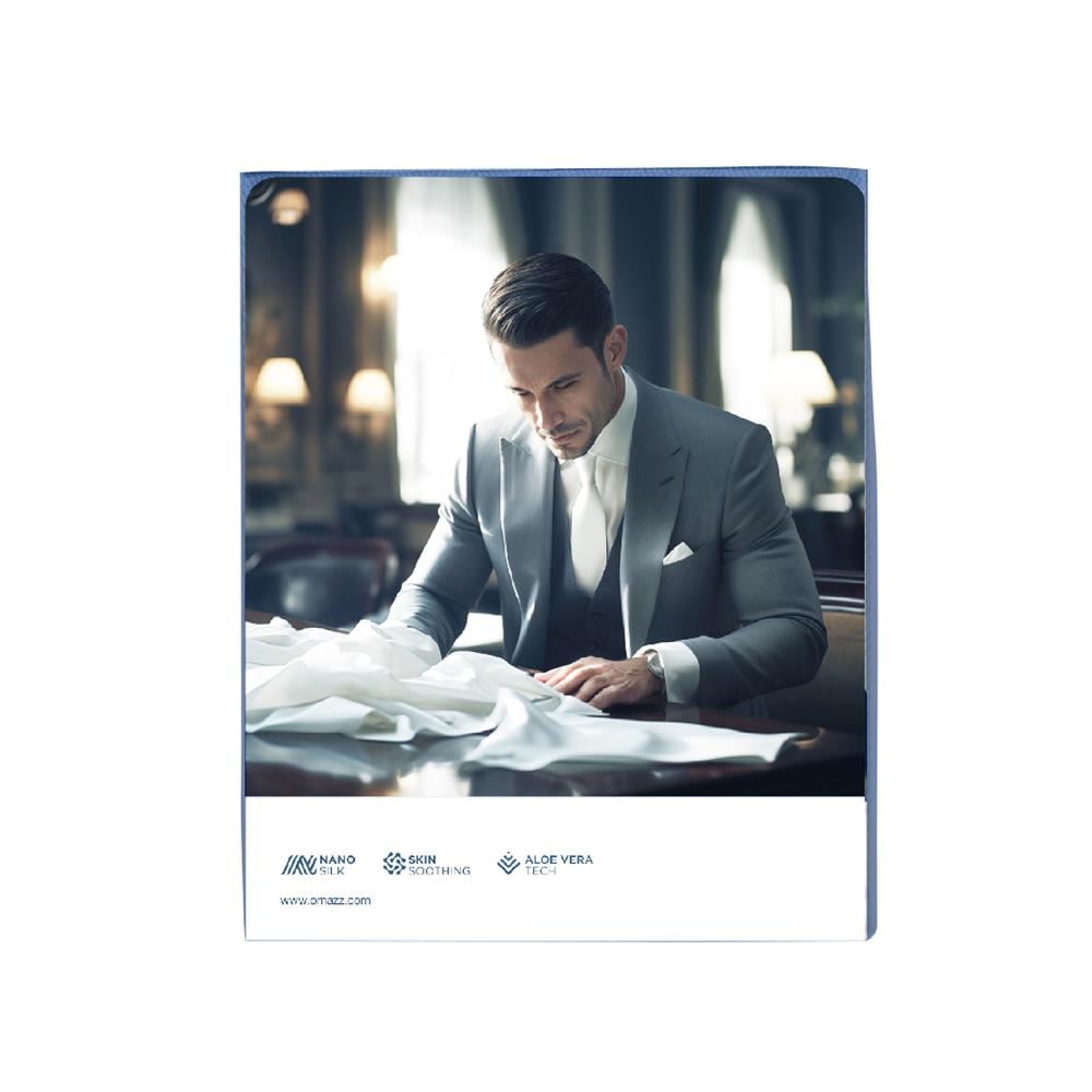 ชุดผ้าปูที่นอน 6 ฟุต (ชุด 3 ชิ้น) OMAZZ PAUL TAILOR PACIFIC BLUE