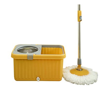 ชุดถังปั่นสเตนเลสพลาสติกพร้อมไม้ม็อบ ACCO สีเหลือง_2