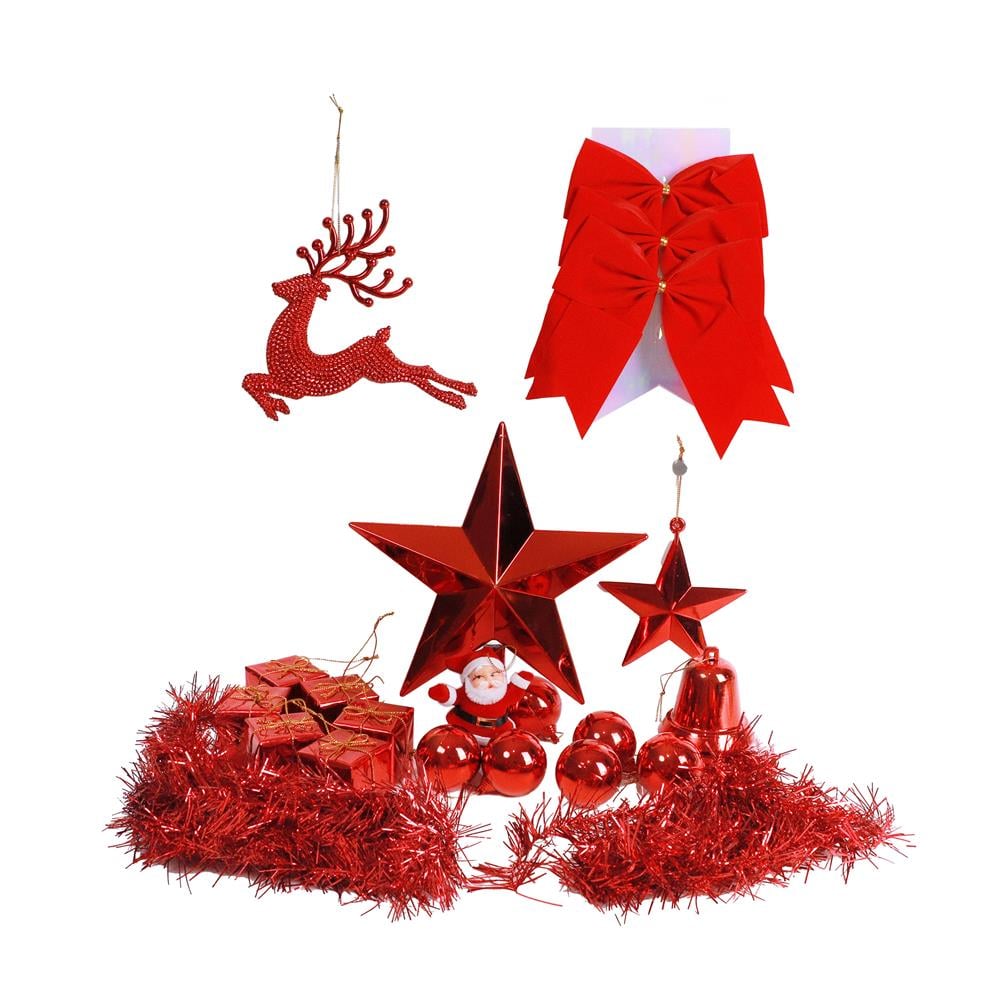 ชุดตกแต่งต้นคริสต์มาส SIAMXMAS สีแดง