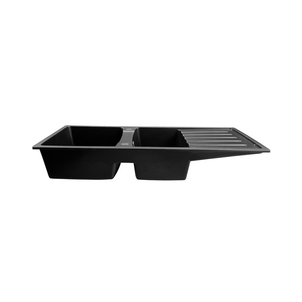 ซิงค์ฝัง 2 หลุม 1 ที่พัก S-FLO NL0062 SM11650DBT สีดำ