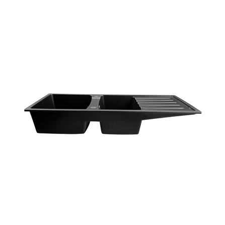 ซิงค์ฝัง 2 หลุม 1 ที่พัก S-FLO NL0062 SM11650DBT สีดำ_3