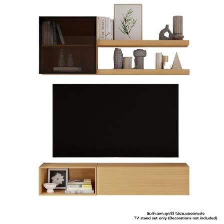 ชุดตู้วางทีวี SB BUILT IN 19238492 150 ซม. สี MONACO OAK_1