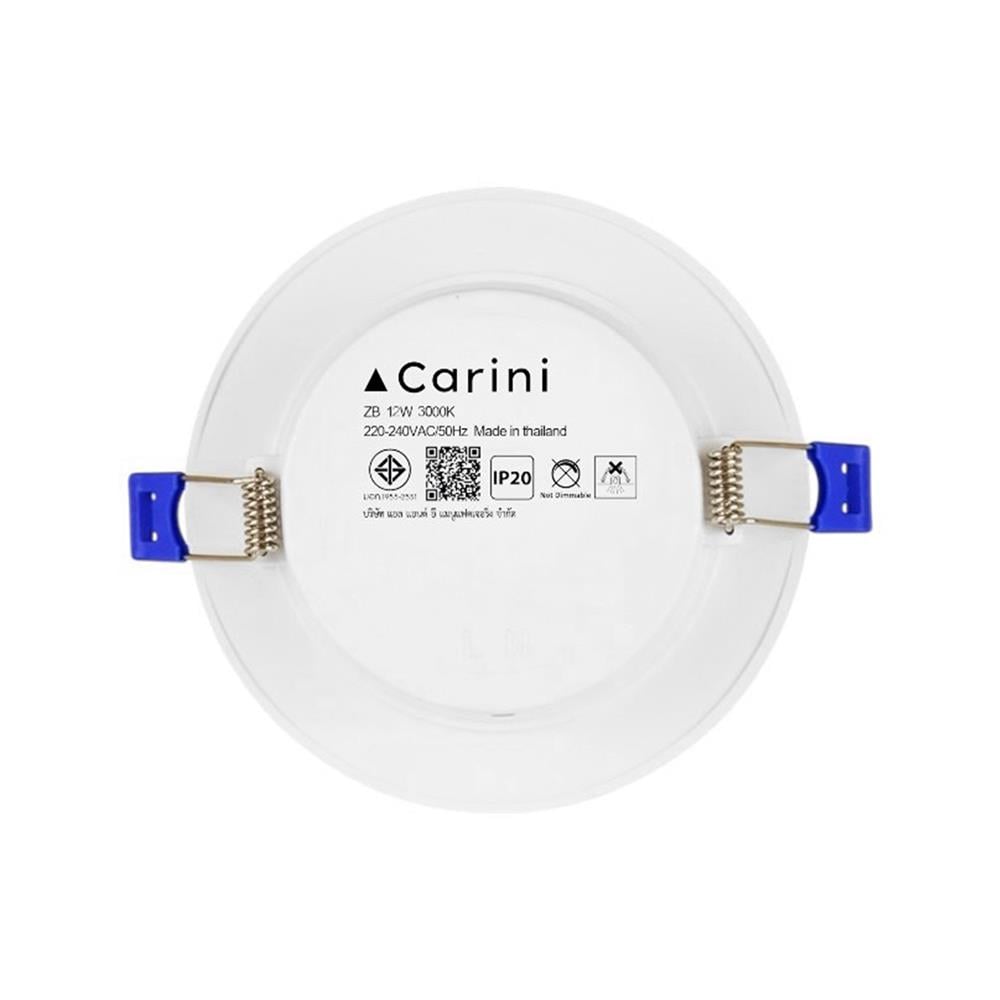 ดาวน์ไลท์ LED CARINI ZB 4.7 นิ้ว 12 วัตต์ WARM WHITE สีขาว