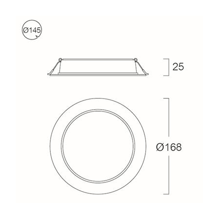 ดาวน์ไลท์ LED CARINI ZB 5.7 นิ้ว 15 วัตต์ WARM WHITE สีขาว_5
