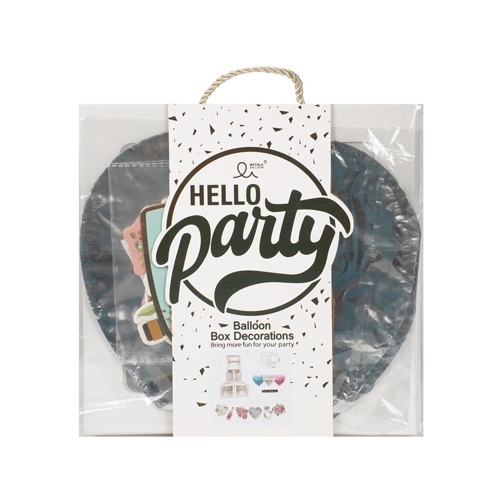 อุปกรณ์ตกแต่ง กล่องของขวัญ SNAZZ สีขาว/ฟ้า/ชมพู