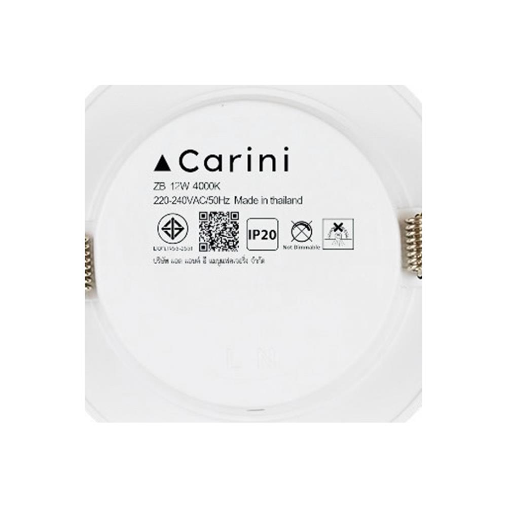 ดาวน์ไลท์ LED CARINI ZB 4.7 นิ้ว 15 วัตต์ COOL WHITE สีขาว