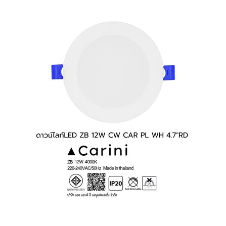 ดาวน์ไลท์ LED CARINI ZB 4.7 นิ้ว 15 วัตต์ COOL WHITE สีขาว_7