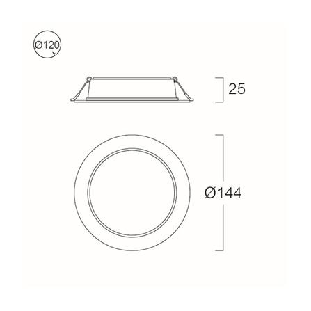 ดาวน์ไลท์ LED CARINI ZB 4.7 นิ้ว 15 วัตต์ COOL WHITE สีขาว_4